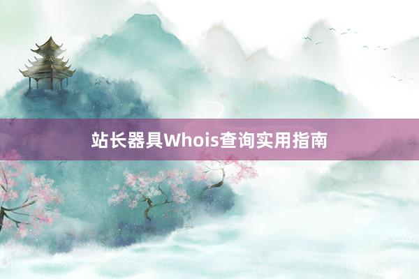 站长器具Whois查询实用指南