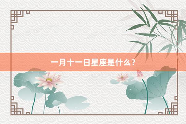 一月十一日星座是什么？