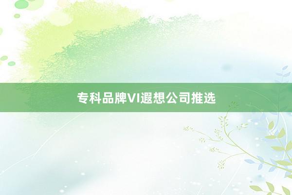 专科品牌VI遐想公司推选