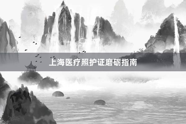 上海医疗照护证磨砺指南